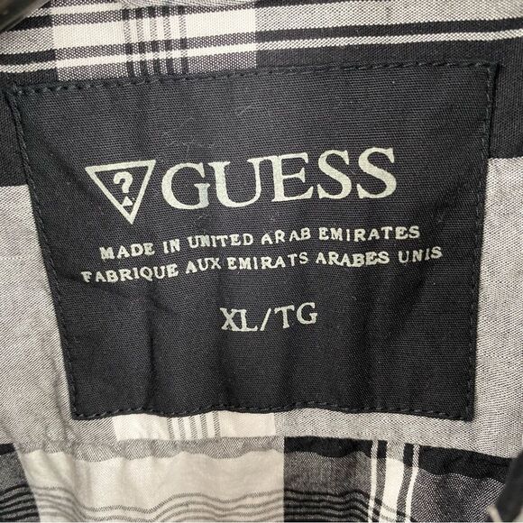 Guess Men’s Snap Button Plaid Shirt size XL - Picture 2 of 3